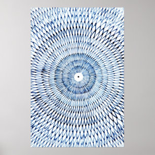 Arte abstracto geométrico azul