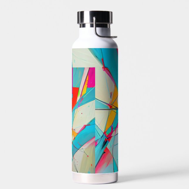 Arte abstracto geométrico de botella de agua (Izquierdo)