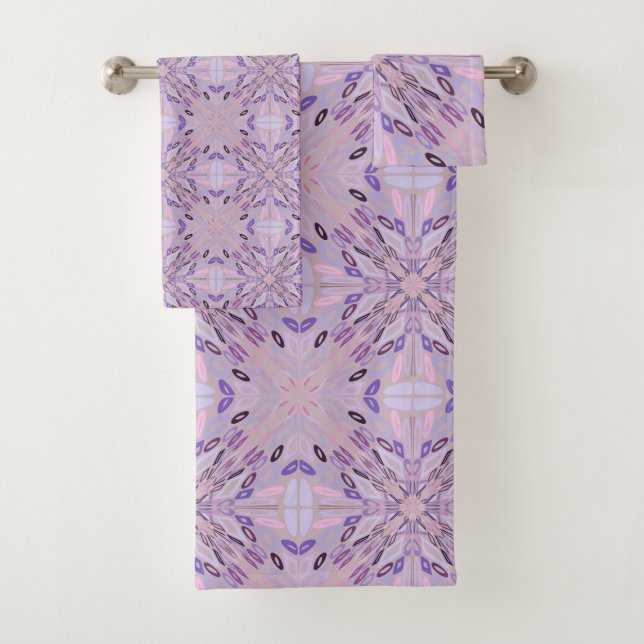 Arte abstracto geométrico de lavanda malva rosa pú (In situ)