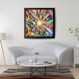 Arte abstracto geométrico del ojo de la radiación