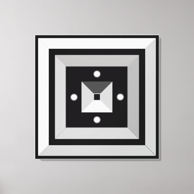 Arte abstracto geométrico elegante impresión en li (Anverso)