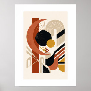 Arte abstracto geométrico en impresión de pared