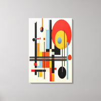 Arte abstracto geométrico inspirado en Bauhaus vib