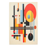 Arte abstracto geométrico inspirado en Bauhaus vib