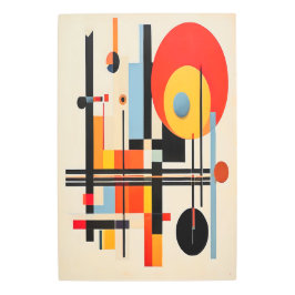 Arte abstracto geométrico inspirado en Bauhaus vib