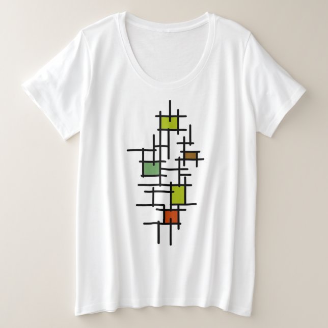 Arte abstracto geométrico moderno de líneas (Anverso del diseño)