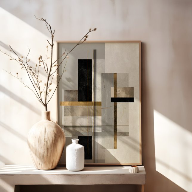 Arte Abstracto Geométrico Moderno de Oro (Subido por el creador)