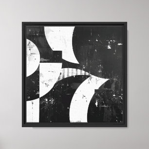 Arte abstracto geométrico moderno en blanco y negr
