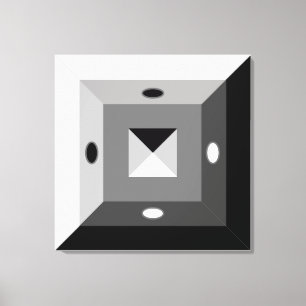 Arte abstracto geométrico moderno en negro, gris y