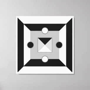 Arte abstracto geométrico moderno en negro, gris y