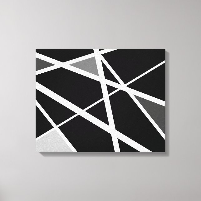 Arte abstracto geométrico moderno y blanco grande (Anverso)