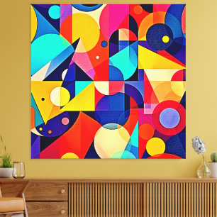 Arte abstracto geométrico vibrante