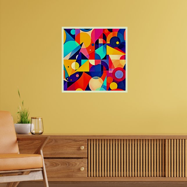Arte abstracto geométrico vibrante (Salón 2)