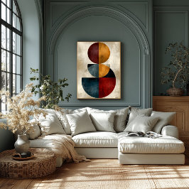 Arte abstracto geométrico Zen japonés para pared