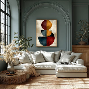 Arte abstracto geométrico Zen japonés para pared