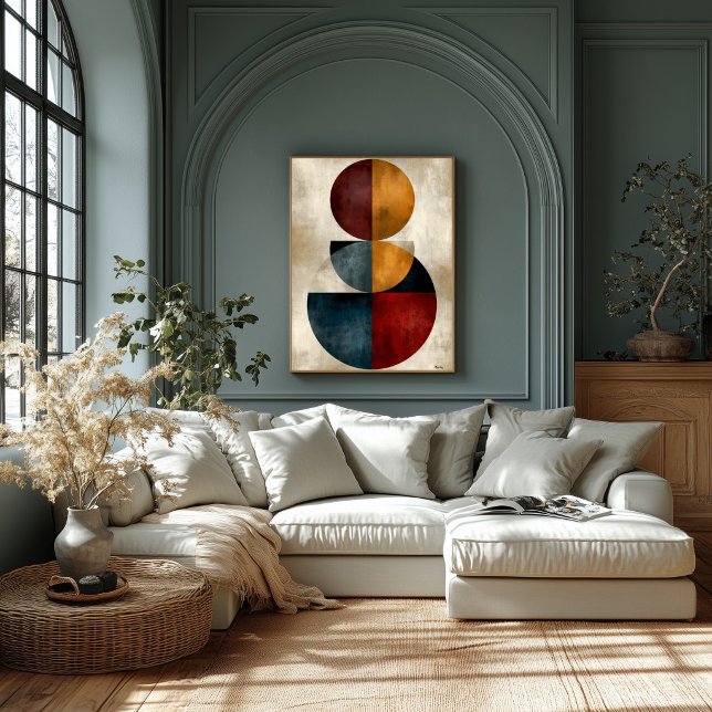 Arte abstracto geométrico Zen japonés para pared (Subido por el creador)