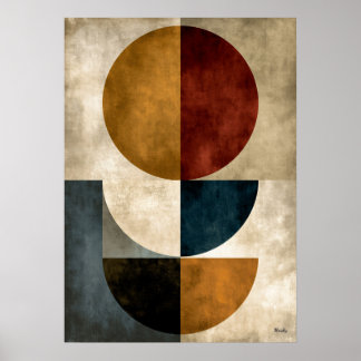 Arte abstracto geométrico Zen japonés para pared