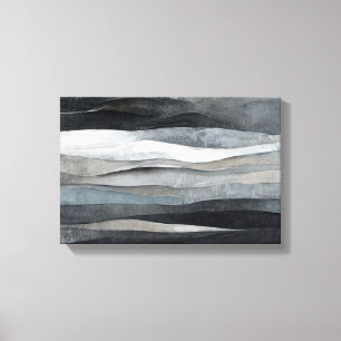 Arte abstracto gris ondas