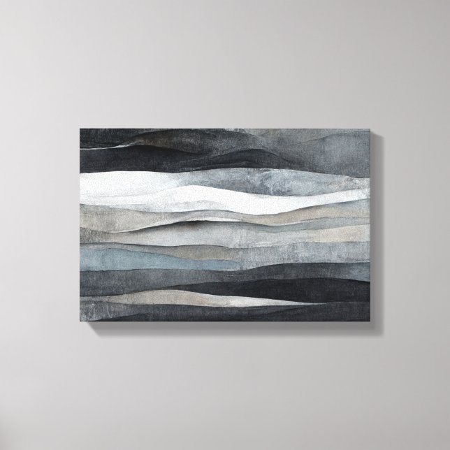 Arte abstracto gris ondas (Anverso)