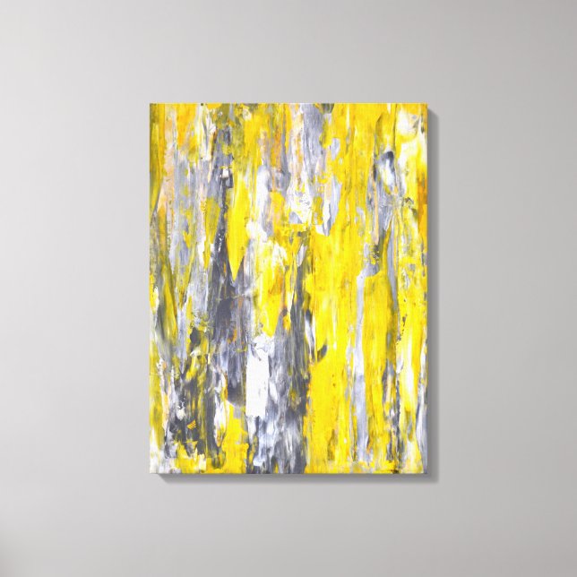 Arte abstracto gris y amarillo (Anverso)