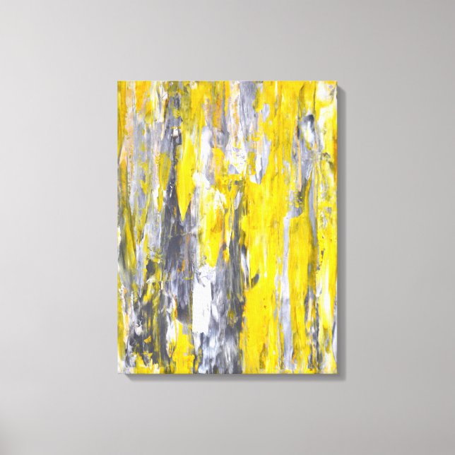 Arte abstracto gris y amarillo (Anverso)