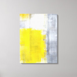 Arte abstracto gris y amarillo