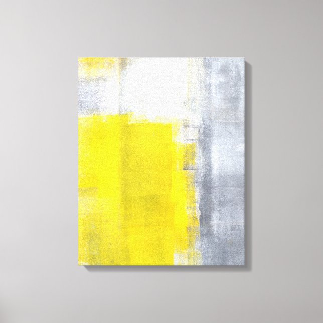 Arte abstracto gris y amarillo (Anverso)