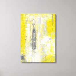 Arte abstracto gris y amarillo "cambia de idea"