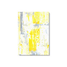 Arte abstracto gris y amarillo "totalmente único"