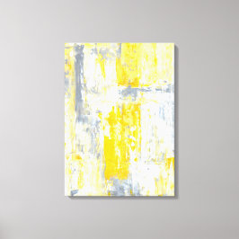 Arte abstracto gris y amarillo "totalmente único"