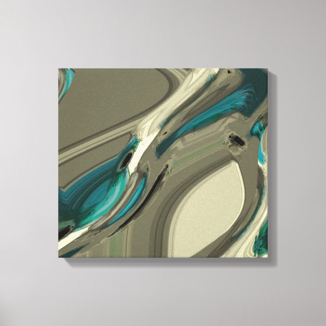 Arte abstracto gris y azul (Anverso)