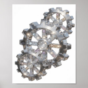 ARTE ABSTRACTO impresionante de plata Impresión de