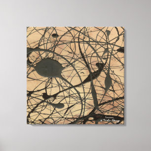 Arte abstracto inspirado en Pollock del santuario
