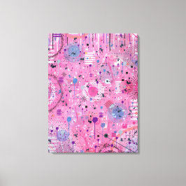 Arte abstracto maximalista rosa