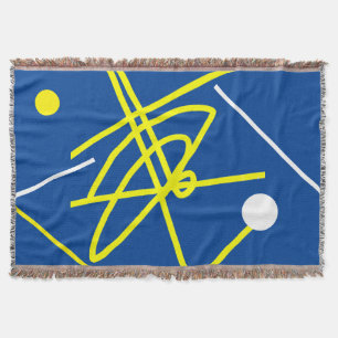 Arte Abstracto Minimalismo Gris Amarillo Manta de 