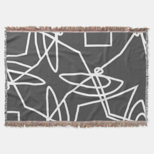 Arte abstracto minimalismo líneas blancas manta az