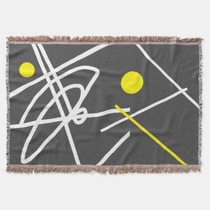 Arte Abstracto Minimalismo Punto Amarillo Manta Gr