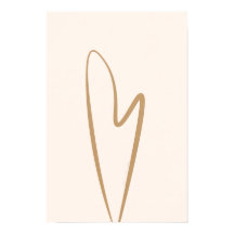 arte abstracto minimalista de línea cardíaca/decor