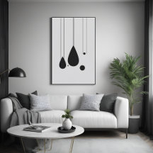 Arte abstracto minimalista en blanco y negro