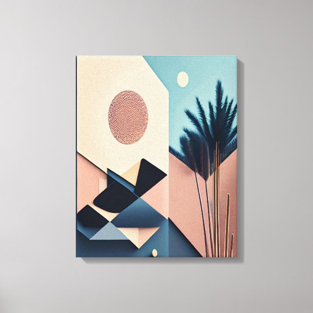 Arte abstracto Minimalista moderno en 3D Boho (Anverso)