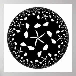 Arte abstracto minimalista moderno en blanco y neg