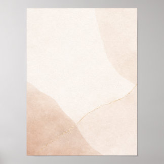 Arte abstracto minimalista neutral en póster – Bei