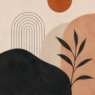 Arte abstracto minimalista para pared en impresión