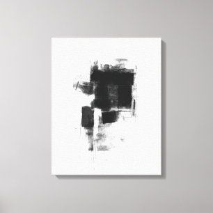 Arte abstracto mínimo en blanco y negro Nr111