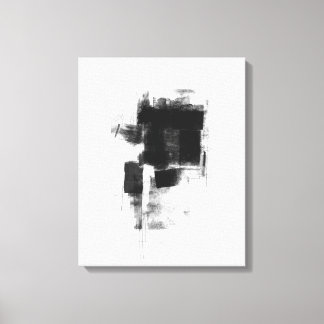 Arte abstracto mínimo en blanco y negro Nr111