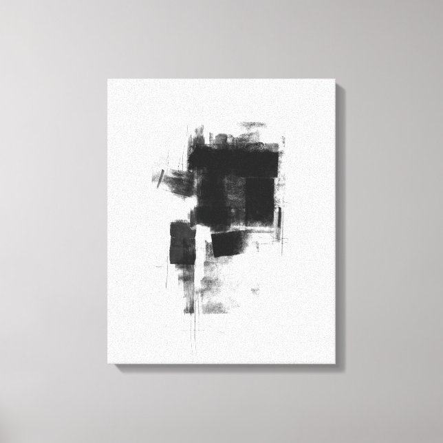 Arte abstracto mínimo en blanco y negro Nr111 (Anverso)