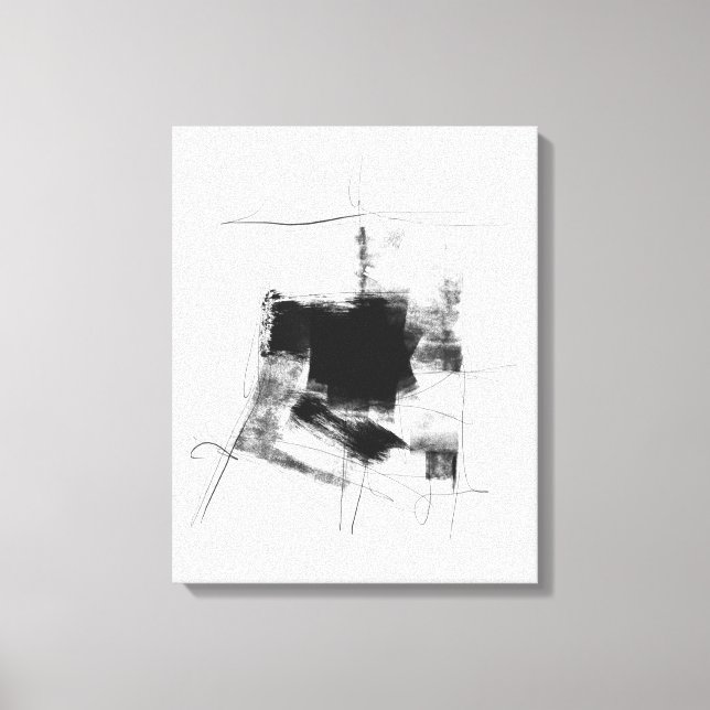 Arte abstracto mínimo en blanco y negro Nr112 (Anverso)