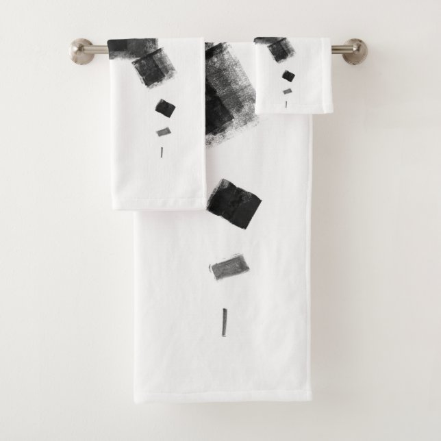 Arte abstracto mínimo en blanco y negro Nr113 (In situ)
