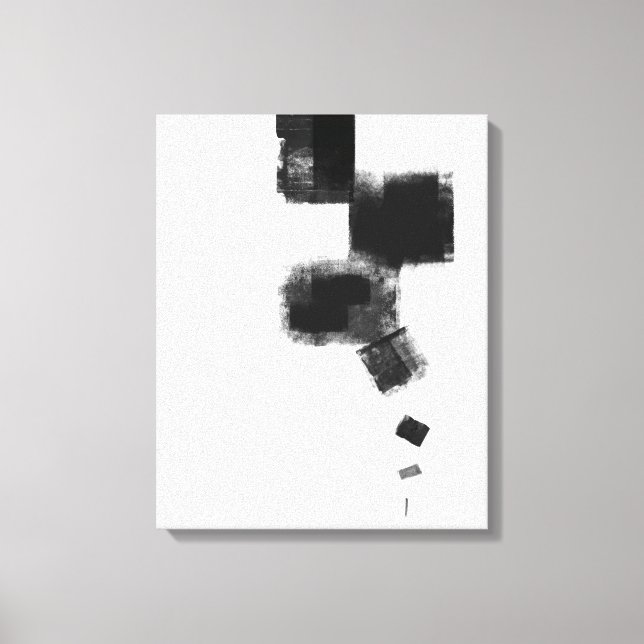 Arte abstracto mínimo en blanco y negro Nr113 (Anverso)