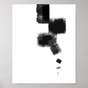 Arte abstracto mínimo en blanco y negro Nr113